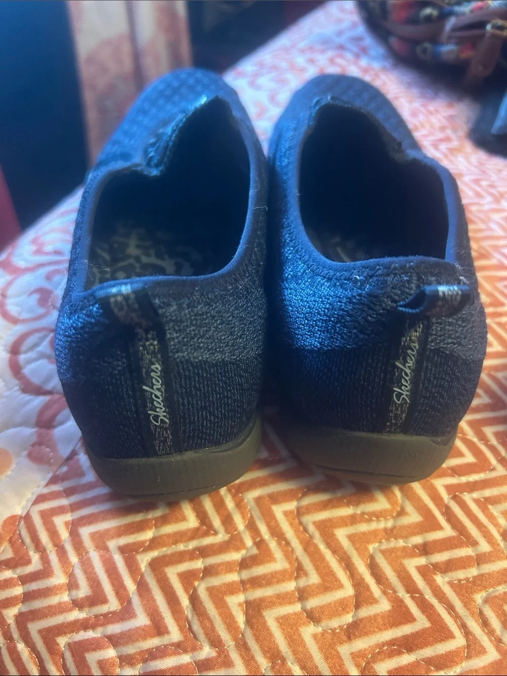 Skechers Women’s Slip-On Athletic Sneakers — Navy/Black